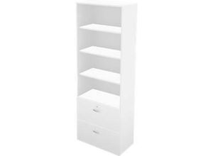 4251898807097 - SchÃ¤fer Shop Genius Regal-HÃ¤ngeregisterschrank-Kombination TETRIS WALL B 800 x T 440 x H 2250 mm weiÃŸ