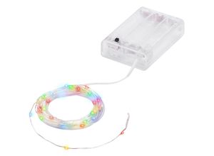 8718532525152 - LED Micro-Lichterkette mit Batteriekasten und Timer bunt 20 LEDs