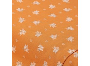 4058896322948 - Baumwoll-Trachtenstoff Röschen orange weiß 4058896322948 - Baumwoll-Trachtenstoff Röschen orange weiß