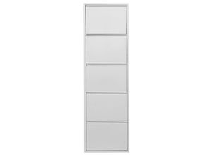 4250327308112 - HEINE HOME Schuhschrank Schränke Gr H B T ca 136 50 15 cm 4 Klappen silberfarben Schuhkipper Schuhschränke