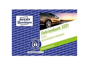 4004182012215 - Avery® Zweckform Fahrtenbuch 1221 für PKW A6 quer Ausfüllhilfe Gesamtübersicht Jahresabrechnung Blauer Engel weiß 32 Blatt für 310 Fahrten
