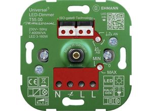 4012096007388 - 5500x0000 Universal-Dimmer Geeignet für Leuchtmittel LED-Lampe Halogenlampe Glühlampe Filament LEDs LED Treiber