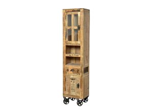 4055195190506 - SIT Möbel RUSTIC Hochschrank lackiertes Mangoholz mit starken Gebrauchsspuren Natur Antik