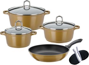 4005643507905 - Topf-Set Gourmet Premium Color Aluminiumguss (Set 9-tlg) Induktion goldfarben 4005643507905 - Topf-Set Gourmet Premium Color Aluminiumguss (Set 9-tlg) Induktion goldfarben