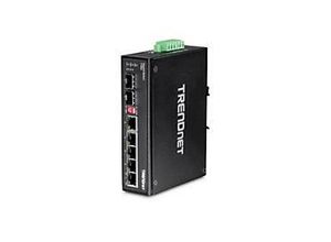 0710931160345 - TRENDnet TI-G62 - Switch - unmanaged - 5 x 100 1000 10000 + 1 x Shared Gigabit SFP + 1 x SFP