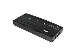 0065030789837 - StarTechcom 4 Port VGA   PS 2 KVM Switch - PS 2 KVM Umschalter inkl Kabel - 4 Port Desktop KVM Umschalter 1x PS 2 und 4x VGA Buchse - KVM-Switch - 4 Anschlüsse