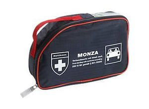 4005058621722 - Holthaus Medical MONZA KFZ Verbandtasche mit Griff Verbandtasche für Kraftfahrzeuge 5-eckige Reiseapotheke aus Nylon Inhalt nach DIN 13164