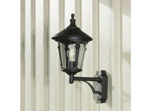 7318305717503 - Konstsmide Lighting - Konstsmide Virgo Outdoor Classic Lantern Matt Black Up Wandleuchte IP23