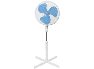 8712184049318 - Stativventilator mit 3 Geschwindigkeitsstufen Ventilator mit 75° Drehfunktion & höhenverstellbarer Teleskopstange bis 122cm Ø 45cm 45Watt ASV45W Farbe weiß