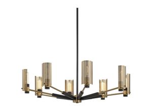 0782042228924 - Hudson Valley Lighting - Pilsen 8-flammiger Kronleuchter Carb Black mit satinierten Nick-Akzenten Stahl 0782042228924 - Hudson Valley Lighting - Pilsen 8-flammiger Kronleuchter Carb Black mit satinierten Nick-Akzenten Stahl
