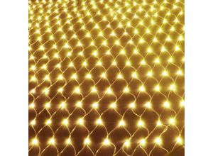 0783223865938 - Led Lichternetz Lichterkette 3 x 2m Warmweiss Innen und Aussen Dekoration fuer Weihnachten Hochzeit Party mit 8 Leuchtmodi (3 x 2m Warmweiss)