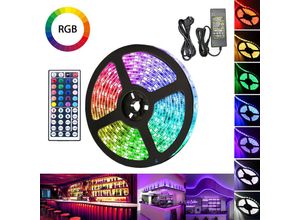 0726505733259 - Swanew - 10M led Streifen Lichtband Beleuchtung led Strip Lichterkette rgb led Stripe Band Strip Farbwechsel 30LEDs IP20 mit 44 Tasten Fernbedienung