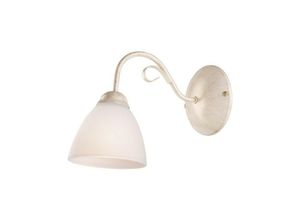 5907687421317 - Lamkur Lighting - Lamkur Adelle Wandleuchte mit Glasschirm weiß 1x E27