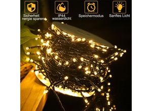 0768998205479 - 80m 800 led Lichterkette Außen Innen Dekoration für Weihnachten Ostern Halloween Hochzeit Party mit 8 Leuchtmodi Wasserdicht IP44 (80m 800LED