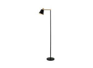 5213010014171 - Larissa Lighting - Vyronas Stehlampe E27 Max 25 w Eisen Schwarz - Goldklasse Ein- Ausschalter