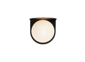 5213010017349 - Larissa Lighting - Razlog Wandleuchte mit Opalglas 1x G9 Max 7W Schwarz Matt