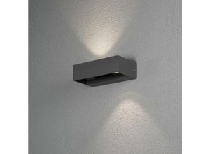 7318307858372 - Monza Outdoor Moderne Up Down Wandleuchte 2x 6W led Dunkelgrau IP54 - Konstsmide