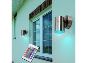 3800170227705 - Wandlampe dimmbar mit Fernbedienung LED Wandlaterne Außenleuchte Haustürlampe Gartenleuchte RGB Farbwechsel 4W 300lm warmweiß DxH 85x118 cm 2er 3800170227705 - Wandlampe dimmbar mit Fernbedienung LED Wandlaterne Außenleuchte Haustürlampe Gartenleuchte RGB Farbwechsel 4W 300lm warmweiß DxH 85x118 cm 2er