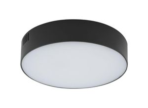 4255596663986 - Licht-erlebnisse - Deckenlampe led d 16 cm rund Schwarz 3000 k warmweißes Licht 1600 lm Modern