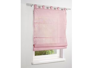 4016478980443 - Raffrollo HEINE HOME Raffrollos Gr 140 cm Schlaufen 45 cm lila (mauve) Raffrollos halbtransparent