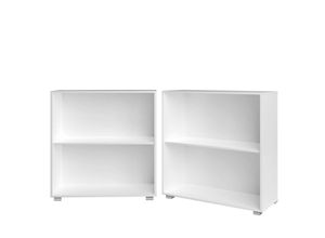 4251776924571 - Casaria® Bücherregal Vela Weiß 2 Fächer