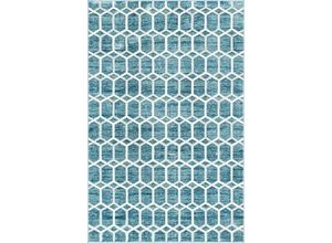 4251792184249 - Teppich Titan Trellis Rechteckig Blau CA10149