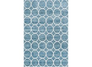 4251792184355 - Teppich Titan Trellis Rechteckig Blau CA10160