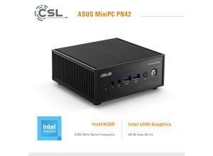 4061474210131 - ASUS PC Mini PN42 N200   32GB 2000 GB M2 SSD Windo 11 Pro Computer Gr Microsoft Windows 11 Home (64 Bit) 16 GB RAM 500 GB SSD schwarz