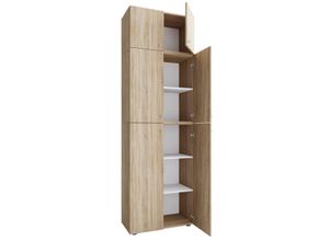 4051814413599 - Kleiderschrank Lona XXL Drehtüren Mit Aufsatz Sonoma-Eiche