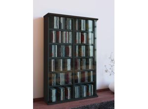 4012246504019 - Holz CD DVD Stand Regal Schrank Aufbewahrung Standregal Ständer Roma Glastür