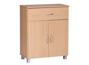 4250950207004 - WOHNLING Sideboard Buche 60 x 75 cm mit 2 Türen & 1 Schublade