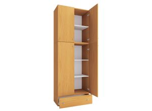 4051814413643 - Kleiderschrank Lona XXL Drehtüren Mit Schublade Buche