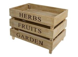 4250965929298 - Kiste MYFLAIR MÖBEL & ACCESSOIRES Fruit Herbs Garden Aufbewahrungsboxen Gr B H T 46 cm x 35 cm x 30 cm beige (natur) Kisten