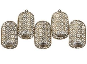 4250965969034 - metal wall sconce with 5pcs glass