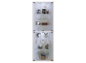 4051814365034 - Holz Glas Vitrine Sammelvitrine Glasvitrine Eckvitrine Standvitrine Vecko XL