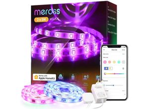 0680306682706 - Meross - WLAN RGBW Strip funktioniert mit Apple HomeKit Smart LED 10m Strip Farbwechsel und Sprachsteuerung mit Alexa Google für Zuhause Party