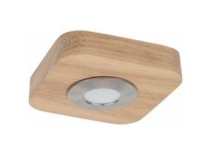 4251756369835 - Licht-erlebnisse - Deckenleuchte led in Natur Esstisch Esszimmer 3000 k 300 lm Holz Modern Deckenlampe Spot - Eiche Geölt Chrom