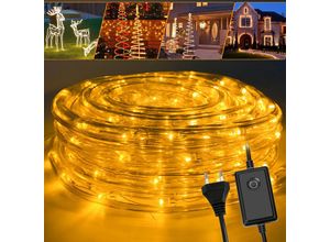 0726505720198 - Led Lichterschlauch Lichterschläuche Party Lichtleiste Lichtschlauch IP44 Lichterkette gelb-30m - gelb - Vingo