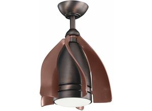 4251756396824 - Licht-erlebnisse - Ventilator mit Beleuchtung Fernbedienung led dimmbar Ø38 cm Sommer Winter Funktion in Bronze - ölgebürstetes Bronze