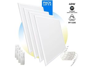 8435427120130 - Barcelona Led - 4er-Pack LED-Einbaupanels slim cct mit Fernbedienung - 60x60 cm