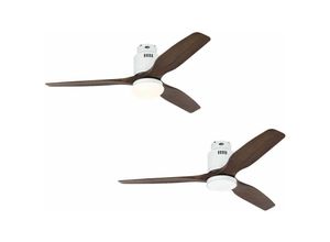 4024397349197 - Deckenventilator AERODYNAMIX Rotorblatt-Ø 1320 mm Nussbaum   Lack weiß