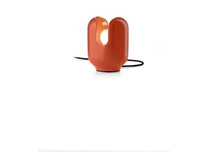 4255596705679 - Licht-erlebnisse - Tischlampe Keramik E27 20 cm Orange Retro Design Keramiklampe 4255596705679 - Licht-erlebnisse - Tischlampe Keramik E27 20 cm Orange Retro Design Keramiklampe