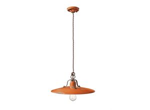 4255596707222 - Licht-erlebnisse - Hängeleuchte Metall Keramik d 40 cm Orange Shabby Antik E27 rund Vintage Design Keramikleuchte 4255596707222 - Licht-erlebnisse - Hängeleuchte Metall Keramik d 40 cm Orange Shabby Antik E27 rund Vintage Design Keramikleuchte