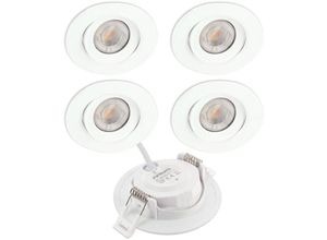 3700710829553 - Arum Lighting - 5 asturia LED-Einbaustrahler verstellbar 7 w dimmbar Äq 75W Température de Couleur Blanc Chaud 3000K