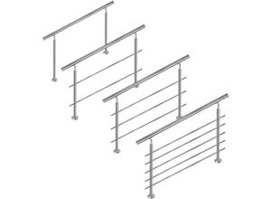 0765351587586 - Hengmei - Geländer Handläufe aus Edelstahl Treppengeländer Geländer Außen Innen für Treppen Balkon Brüstung Brüstungsgeländer Balkongeländer 200CM