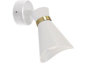 4255596688262 - Licht-erlebnisse - Spot Lampe Wand verstellbar in Weiß Gold E14 Modern Wandspot