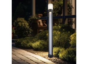 9007371503926 - - Außen Stehlampe Standlampe Garten Balkon grau Alu h 110 cm Aluminium IP44 1x led warmweiß DxH 11x110 cm