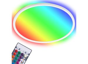 4002707385165 - Slim led Panel Fernbedienung Dimmbar rgb bunte Lichtfarben Neutralweißes Licht weiß 29 x 3 cm - Briloner