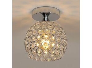 0754047477621 - Kristall deckenlampe moderne Crystal Deckenleuchte led Leuchter Ball Mini Deckenleuchte mit Iron Shade für Wohnzimmer Schlafzimmer Korridor Warm