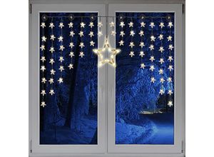 4034127760451 - LED-Lichtervorhang Star in Warmweiß - (L)135 x (B)95 cm